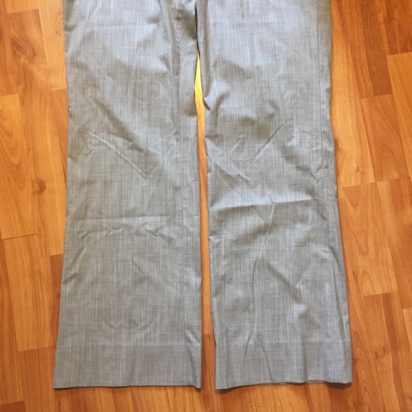 Gap Hip Slung Fit Light Grey Plaid Trousers 12 L - Picture 3 of 11